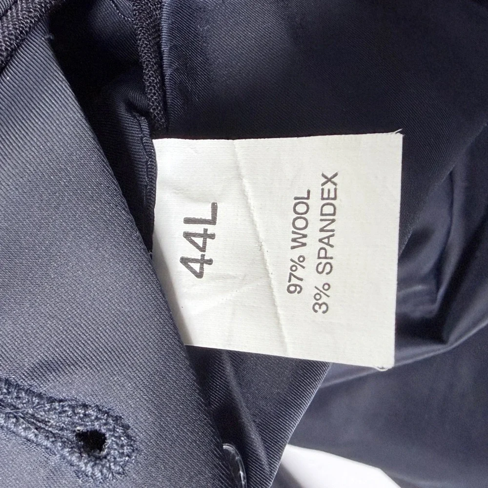 Jos. A. Bank Mens 44L Traveler Collection Navy Blue Wool Blend 2-Button Blazer